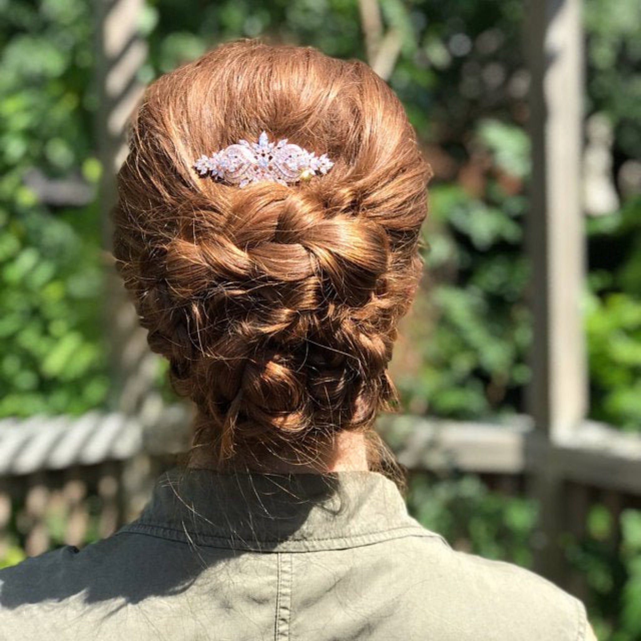 Rose gold Art Deco Bridal hair comb accessory - EMMA - Treasures by Agnes