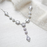 Rose gold Art Deco bridal necklace - MONROE - Treasures by Agnes