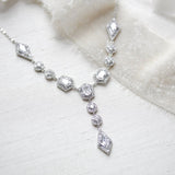 Rose gold Art Deco bridal necklace - MONROE - Treasures by Agnes