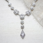 Rose gold Art Deco bridal necklace - MONROE - Treasures by Agnes