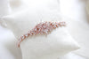 Rose gold Art Deco cubic zirconia Bridal bracelet - EMMA - Treasures by Agnes