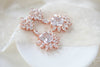 Rose gold Art Deco style Cubic Zirconia chandelier earrings - CLAIRE - Treasures by Agnes