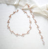 Rose gold Bridal backdrop necklace - APRILLE - Treasures by Agnes