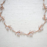 Rose gold Bridal backdrop necklace - APRILLE - Treasures by Agnes