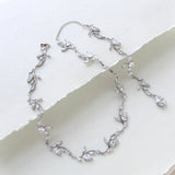 Rose gold Bridal backdrop necklace - APRILLE - Treasures by Agnes