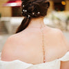 Rose gold Bridal backdrop necklace - APRILLE - Treasures by Agnes