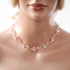 Rose gold Bridal backdrop necklace - APRILLE - Treasures by Agnes