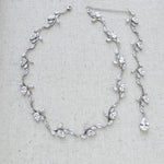 Rose gold Bridal backdrop necklace - APRILLE - Treasures by Agnes