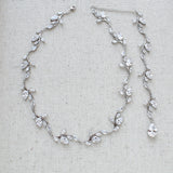 Rose gold Bridal backdrop necklace - APRILLE - Treasures by Agnes