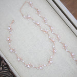 Rose gold Bridal backdrop necklace - APRILLE - Treasures by Agnes