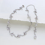 Rose gold Bridal backdrop necklace - APRILLE - Treasures by Agnes