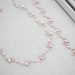 Rose gold Bridal backdrop necklace - APRILLE - Treasures by Agnes