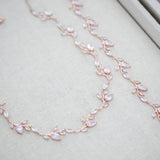 Rose gold Bridal backdrop necklace - APRILLE - Treasures by Agnes