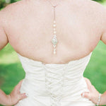 Rose gold Bridal Backdrop necklace - EMMA - Treasures by Agnes