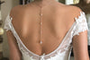 Rose gold Bridal backdrop necklace - LEXI - Treasures by Agnes