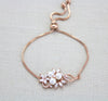 Rose gold bridal bracelet, Simple adjustable slide bracelet MIA - Treasures by Agnes