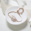 Rose gold bridal bracelet, Simple adjustable slide bracelet MIA - Treasures by Agnes