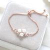 Rose gold bridal bracelet, Simple adjustable slide bracelet MIA - Treasures by Agnes