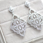 Rose gold Bridal chandelier earrings EMILY - Treasures by Agnes