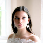 Rose gold Bridal chandelier earrings EMILY - Treasures by Agnes
