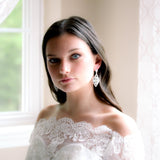 Rose gold Bridal chandelier earrings EMILY - Treasures by Agnes