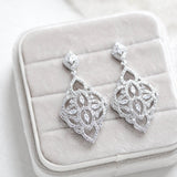 Rose gold Bridal chandelier earrings EMILY - Treasures by Agnes