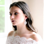 Rose gold Bridal chandelier earrings EMILY - Treasures by Agnes
