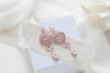 Rose gold Bridal chandelier earrings EMMA - Treasures by Agnes