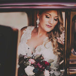Rose gold Bridal chandelier earrings EMMA - Treasures by Agnes