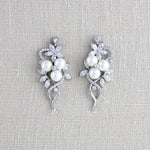 Rose gold Bridal earrings with pearls MIA - Treasures by Agnes