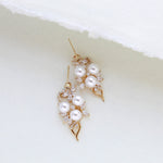 Rose gold Bridal earrings with pearls MIA - Treasures by Agnes