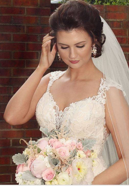 Rose gold Bridal earrings with pearls MIA - Treasures by Agnes