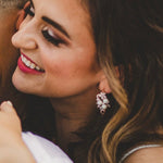 Rose gold Bridal earrings with pearls MIA - Treasures by Agnes
