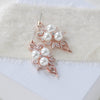 Rose gold Bridal earrings with pearls MIA - Treasures by Agnes