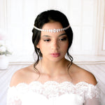 Rose gold Bridal forehead hair accessory - JAZMINE - Treasures by Agnes