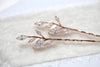 Rose gold bridal hair pins with vine design - APRILLE - Treasures by Agnes