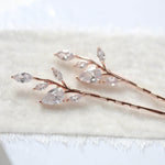 Rose gold bridal hair pins with vine design - APRILLE - Treasures by Agnes