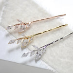 Rose gold bridal hair pins with vine design - APRILLE - Treasures by Agnes