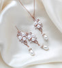Rose gold Bridal necklace and earring set MIA - Treasures by Agnes
