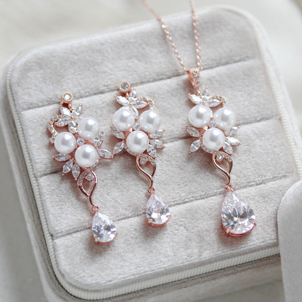 Rose Gold Wedding Necklaces | Adorned Bridal Accessories