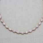 Rose Gold Bridal necklace with Cubic zirconia stones - SCARLETT - Treasures by Agnes