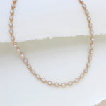 Rose Gold Bridal necklace with Cubic zirconia stones - SCARLETT - Treasures by Agnes