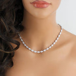 Rose Gold Bridal necklace with Cubic zirconia stones - SCARLETT - Treasures by Agnes
