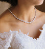 Rose Gold Bridal necklace with Cubic zirconia stones - SCARLETT - Treasures by Agnes