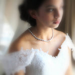 Rose Gold Bridal necklace with Cubic zirconia stones - SCARLETT - Treasures by Agnes