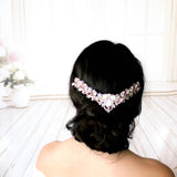 Rose gold Bridal tiara with white opal crystals - CASSANDRA - Treasures by Agnes