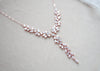 Rose gold Bridal Y necklace - JAMIE - Treasures by Agnes