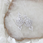 Rose gold chandelier earrings for bride - EMMA - Treasures by Agnes