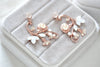 Rose gold crystal bridal earrings - REMI - Treasures by Agnes