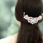 Rose gold crystal Bridal hair comb - CARLY - Treasures by Agnes